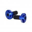 EMBOUT DE GUIDON YASUNI PRO RACE ALU CNC BLEU DIAM 17 mm POUR GUIDON 22,2 mm (PAIRE)