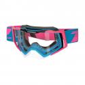 MASQUE-LUNETTES CROSS PROGRIP 3309 TR RAPID BLEU CLAIR-FUCHSIA-NOIR ECRAN TRANSPARENT ANTI-RAYURES-ANTI U.V.-ANTI-BUEE (HOMOLOGU