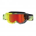 MASQUE-LUNETTES CROSS PROGRIP 3300 FL VISION JAUNE FLUO-GRIS ECRAN MIROIR LIGHT SENSITIVE ANTI-RAYURES-ANTI U.V.-ANTI-BUEE (HOMO