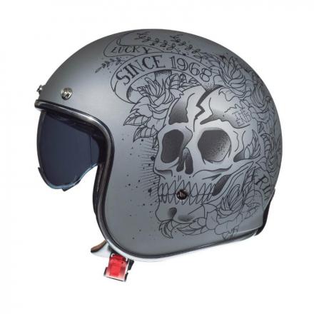 203160 CASQUE JET MT LE MANS 2 SV SKULL & ROSES A2 ARGENT MAT XXL (2XL) (ECE 22.06) 2 Général | Fp-moto.com garage moto albi