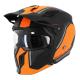 203178 CASQUE TRIAL MT STREETFIGHTER SV S TWIN C4 NOIR MAT-ORANGE FLUO S SIMPLE ECRAN TRANSPARENT TRANSFORMABLE AVEC MENTONNI