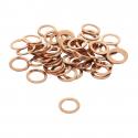 RONDELLE-JOINT DE VIDANGE ARTEIN COPPER WASHERS CUIVRE PLAT DIAM 14 x 20 x 1,50 mm (BLISTER 50 PIECES) -PRO SERIES-