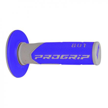 206648 REVETEMENT POIGNEE PROGRIP MOTO OFF ROAD 801 DOUBLE DENSITE BASE GRIS-BLEU CLOSED END 115mm (CROSS-MX) (PAIRE) 2 Général 