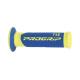 206654 REVETEMENT POIGNEE PROGRIP SCOOTER ON ROAD 732 DOUBLE DENSITE FLUO DESIGN JAUNE FLUO-BLEU CLOSED END 125mm (PAIRE) 2 Géné