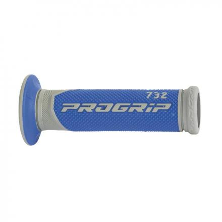 206657 REVETEMENT POIGNEE PROGRIP SCOOTER ON ROAD 732 DOUBLE DENSITE GRIS-BLEU CLOSED END 125mm (PAIRE) 2 Général | Fp-moto.