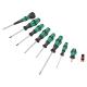 205886 TOURNEVIS WERA 9527 BALL GRIP CRUCIFORME, TORX ET PLAT AVEC AGRIPPE VIS NOIR-VERT (SET 9 PIECES) -MARQUE ALLEMANDE POUR 