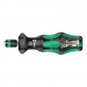 TOURNEVIS PORTE EMBOUT WERA KOMPAKT TURBO 1-4 NOIR-VERT (MANDRIN A SERRAGE RAPIDE) (VENDU A L'UNITE) -MARQUE ALLEMANDE POUR LES