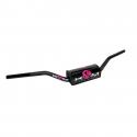 GUIDON 50 A BOITE KRM PRO RIDE OVERSIZE DIAM 28,6mm ALU NOIR-ROSE AVEC MOUSSE