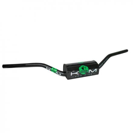 207772 GUIDON 50 A BOITE KRM PRO RIDE OVERSIZE DIAM 28,6mm ALU NOIR-VERT AVEC MOUSSE p2r catégorie KRM PRO RIDE | Fp-moto.com 