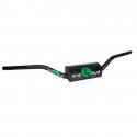 GUIDON 50 A BOITE KRM PRO RIDE OVERSIZE DIAM 28,6mm ALU NOIR-VERT AVEC MOUSSE