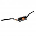 GUIDON 50 A BOITE KRM PRO RIDE OVERSIZE DIAM 28,6mm ALU NOIR-ORANGE AVEC MOUSSE