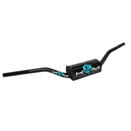 207775 GUIDON 50 A BOITE KRM PRO RIDE OVERSIZE DIAM 28,6mm ALU NOIR-BLEU TURQUOISE AVEC MOUSSE p2r catégorie KRM PRO RIDE | Fp