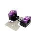 207782 PONTET-SURPONTET RIGIDIFICATEUR 50 A BOITE KRM PRO RIDE POUR GUIDON DIAM 28,6 mm ALU CNC NOIR-VIOLET (AVEC SUPPORT DE COM