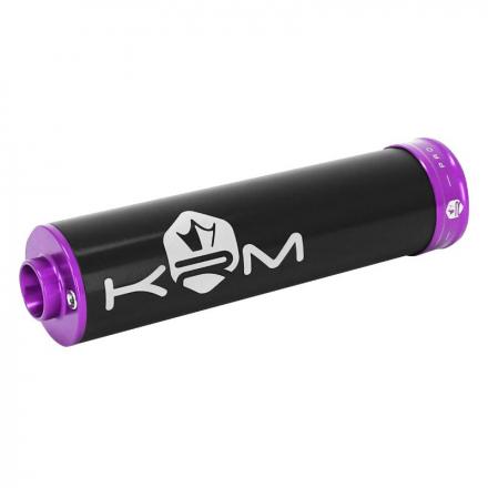 207827 SILENCIEUX 50 A BOITE KRM PRO RIDE ALU NOIR-VIOLET (MONTAGE UNIVERSEL PASSAGE A DROITE) p2r catégorie KRM PRO RIDE | Fp