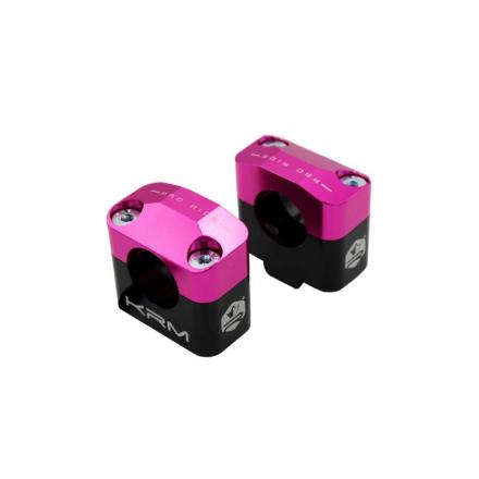 207836 PONTET-SURPONTET 50 A BOITE KRM PRO RIDE POUR GUIDON DIAM 28,6 mm ALU CNC NOIR-ROSE p2r catégorie KRM PRO RIDE | Fp-mot