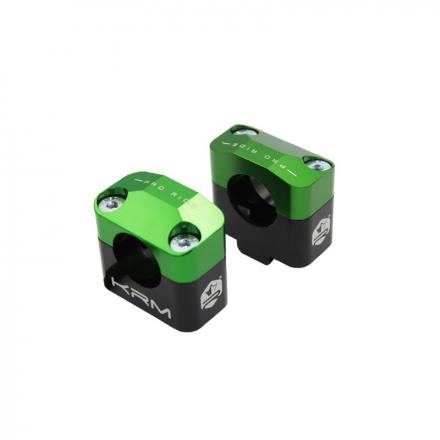 207837 PONTET-SURPONTET 50 A BOITE KRM PRO RIDE POUR GUIDON DIAM 28,6 mm ALU CNC NOIR-VERT p2r catégorie KRM PRO RIDE | Fp-mot