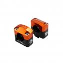 PONTET-SURPONTET 50 A BOITE KRM PRO RIDE POUR GUIDON DIAM 28,6 mm ALU CNC NOIR-ORANGE