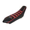 COUVRE-HOUSSE DE SELLE 50 A BOITE KRM PRO RIDE POUR RIEJU 50 MRT 2009+ NOIR-ROUGE