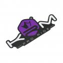 AUTOCOLLANT-STICKER KRM PRO RIDE 80x40 mm VIOLET (VENDU A L'UNITE)