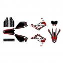 KIT DECO AUTOCOLLANT-STICKER 50 A BOITE KRM PRO RIDE POUR RIEJU 50 MRT 2009+2021 NOIR-ROUGE (COMPLET)