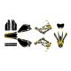 207884 KIT DECO AUTOCOLLANT-STICKER 50 A BOITE KRM PRO RIDE POUR RIEJU 50 MRT 2009+2021 NOIR-JAUNE (COMPLET) p2r catégorie KRM P