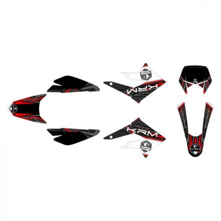 207888 KIT DECO AUTOCOLLANT-STICKER 50 A BOITE KRM PRO RIDE POUR DERBI 50 DRD X-TREME 2011+2017, DRD RACING 2005+2010-GILERA 50 