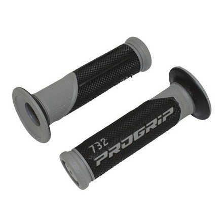 REVETEMENT POIGNEE PROGRIP SCOOTER 732 DOUBLE DENSITE GRIS-NOIR 125mm (PAIRE)