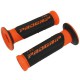 REVETEMENT POIGNEE PROGRIP SCOOTER 732 DOUBLE DENSITE FLUO DESIGN ORANGE-NOIR 125mm (PAIRE)