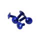 202736 VIS TETE BOMBEE DE CARROSSERIE-CARENAGE-CAPOTAGE DIAM 6 x 15 mm BLEU (VENDU PAR 6) -SELECTION P2R- p2r catégorie | Fp