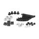 205495 TOP CASE 36L VENDU AVEC LE SUPPORT+DOSSERET ORIGINE PIAGGIO 300-400 BEVERLY 2021+ NOIR METEORA 93B -CM323307- p2r catégor