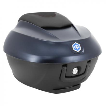 205496 TOP CASE 36L VENDU AVEC LE SUPPORT+DOSSERET ORIGINE PIAGGIO 300-400 BEVERLY 2021+ NOIR TEMPESTA N12 -CM323304- p2r catégo