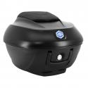 TOP CASE 36L VENDU AVEC LE SUPPORT+DOSSERET ORIGINE PIAGGIO 300-400 BEVERLY 2021+ NOIR METEORA NO (EDITION SPECIALE DEEP BLACK)
