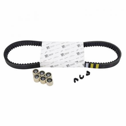 205561 KIT TRANSMISSION (COURROIE, GALETS, GUIDES) ORIGINE PIAGGIO 50 LIBERTY 4T 3V E4 2017+2019 -1R000574- p2r catégorie PIAGGI
