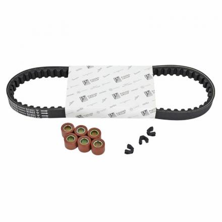 205563 KIT TRANSMISSION (COURROIE, GALETS, GUIDES) ORIGINE PIAGGIO 50 ZIP 4T 25KMH E2 2006+2016 -1R000560- p2r catégorie PIAGGIO