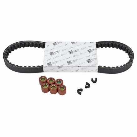 205566 KIT TRANSMISSION (COURROIE, GALETS, GUIDES) ORIGINE PIAGGIO 50 SPRINT 4T 25KMH E2 2014+2017 -1R000579- p2r catégorie PIAG