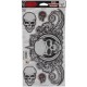 Autocollant LETHAL THREAT SKULL SWIRL (AVEC PAILLETTES) (15x26cm)