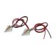  Eclairage De Plaque Immatriculation Replay A Leds Conique Chrome Diam 4Mm (1 Led Rouge) (Paire) 