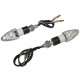  Clignotant Universel Replay Micro Fleche Transparent-Blanc 8 Leds Oranges -Homologue Ce- (Paire) 