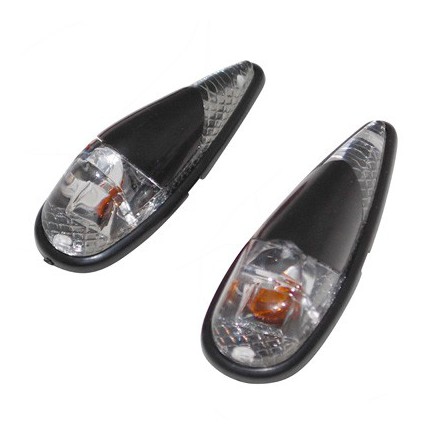  Eclairage Deco Replay Goutte D'Eau Fender Transparent-Noir Ampoule Orange (Paire) ** 