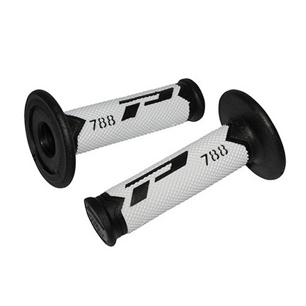 REVETEMENT POIGNEE PROGRIP OFF ROAD 788 TRIPLE DENSITE SPECIAL EDITION  NOIR-BLANC-TITANE 115mm (PAIRE) (CROSS-MX) - FP MOTO