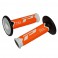 REVETEMENT POIGNEE PROGRIP OFF ROAD 788 TRIPLE DENSITE FLUO DESIGN BLANC-ORANGE FLUO-NOIR 115mm (PAIRE) (CROSS-MX)