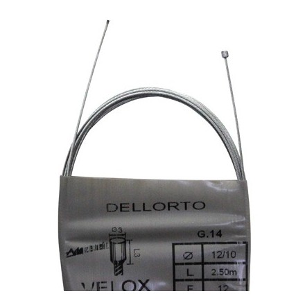 Cable De Gaz Pour Dellorto 3X3 Diam 1.2 Lg 2.50M 