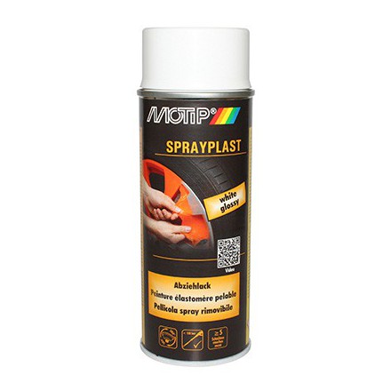 Bombe de peinture Motip Sprayplast Blanc Brillant (spray 400ml)