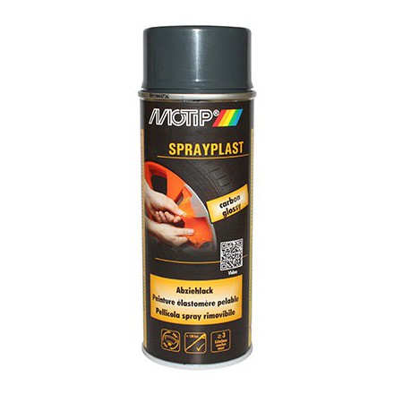 Bombe de peinture Motip Sprayplast Carbone Brillant (spray 400ml)