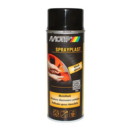 Bombe de peinture Motip Sprayplast Noir Brillant (spray 400ml)