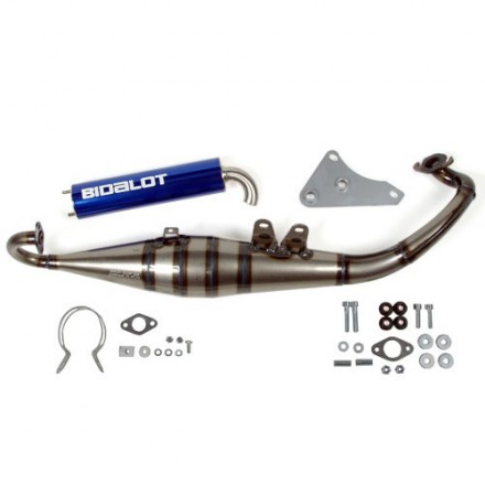 Pot scoot Bidalot s1r verni pour mbk 50 nitro-yamaha 50 aerox-aprilia 50 sr-malaguti 50 f10 (silencieux bleu)