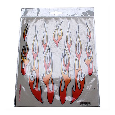 Autocollant CASQUE FLAMME (20x24)