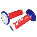 REVETEMENT POIGNEE PROGRIP OFF ROAD 788 TRIPLE DENSITE SPECIAL EDITION BLANC-ROUGE-BLEU 115mm (PAIRE) (CROSS-MX)