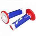 REVETEMENT POIGNEE PROGRIP OFF ROAD 788 TRIPLE DENSITE SPECIAL EDITION BLANC-BLEU-ROUGE 115mm (PAIRE) (CROSS-MX)