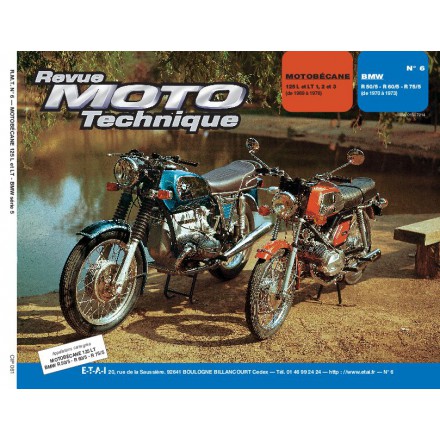 Revue Moto Technique RMT 06 MOTOBECANE 125 - BMW R 50/5-R 60/5-R 75/5 